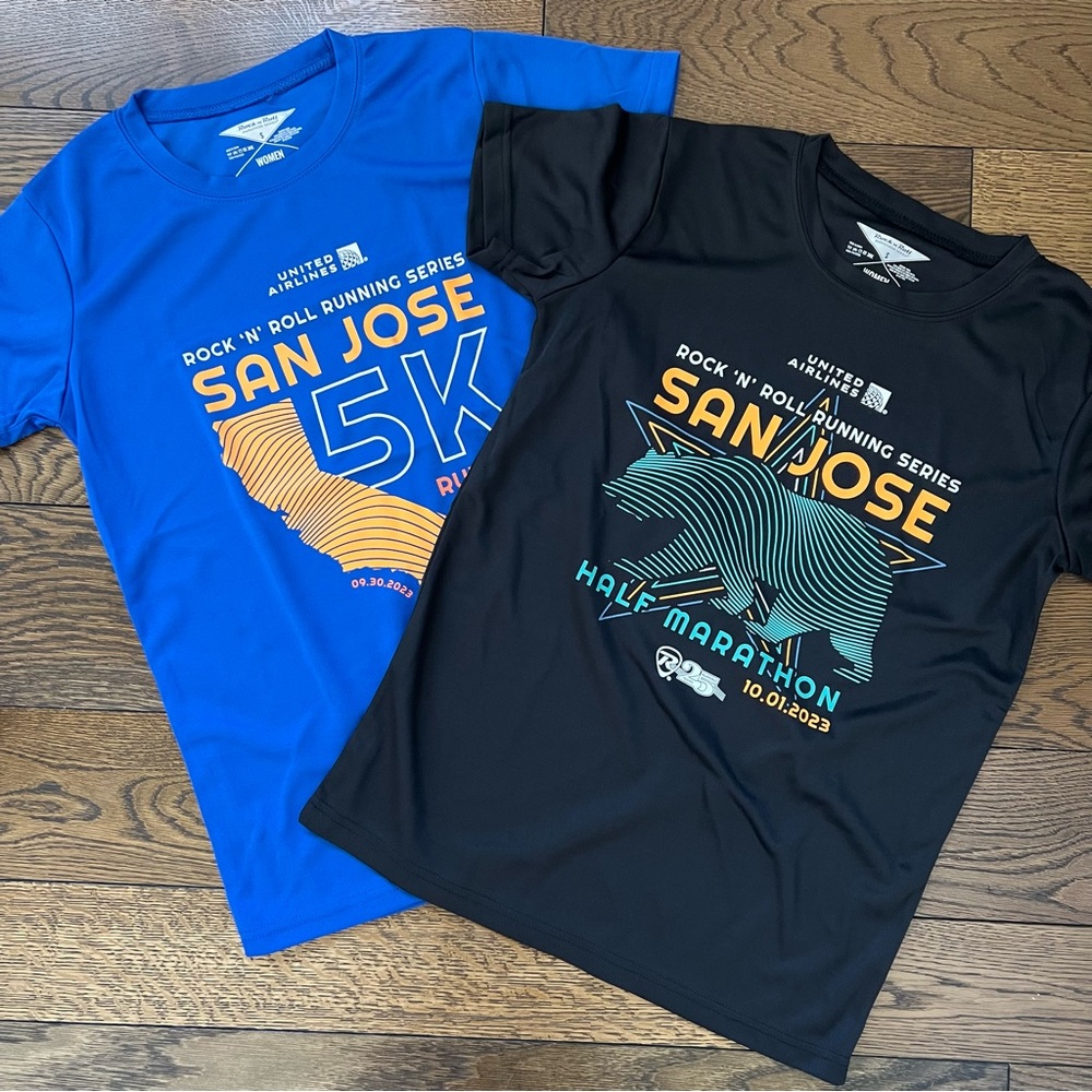 *SOLD* 2 new Rock ‘n’ Roll San Jose race shirts